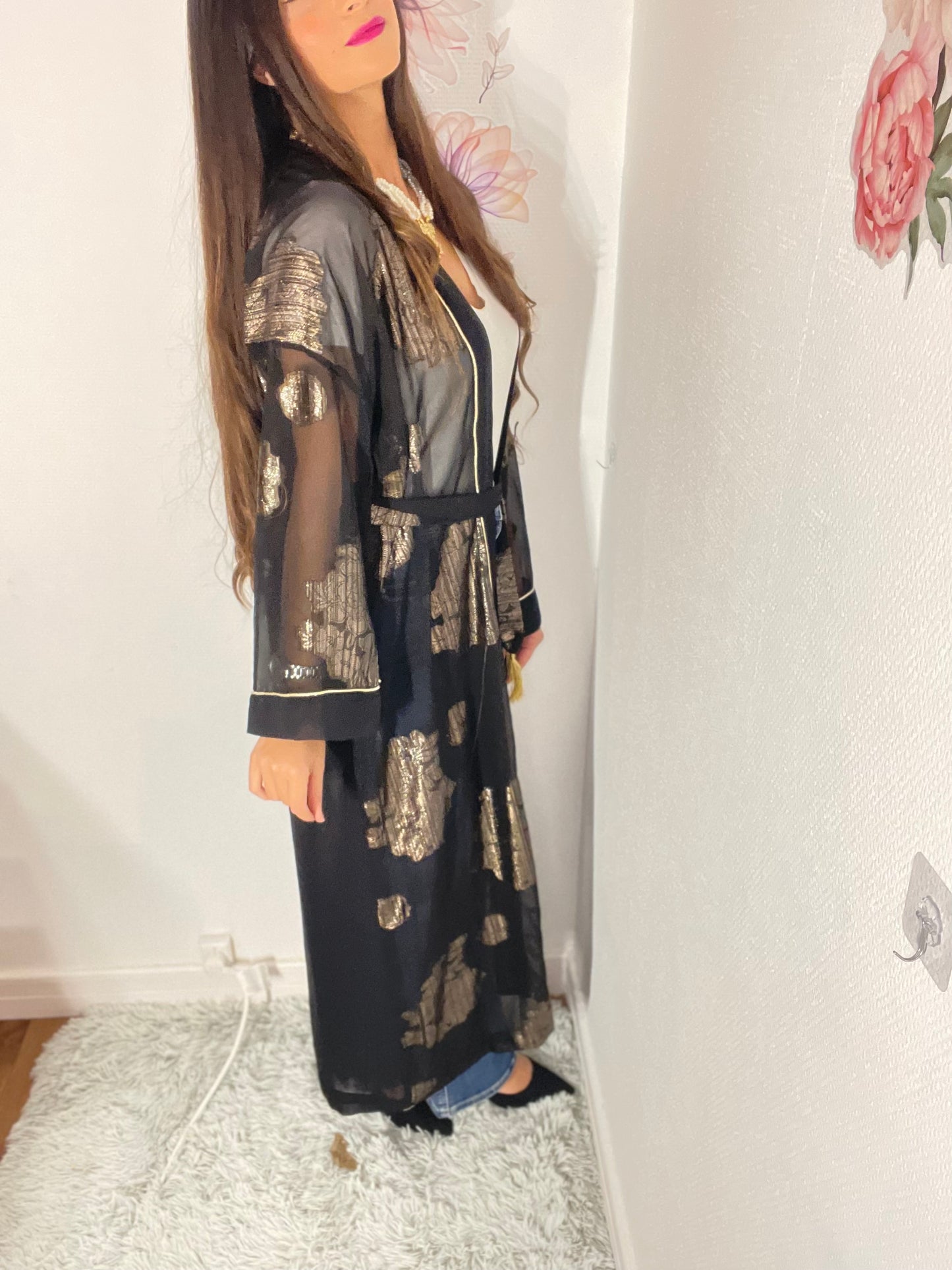 Kimono "Tlija" noir