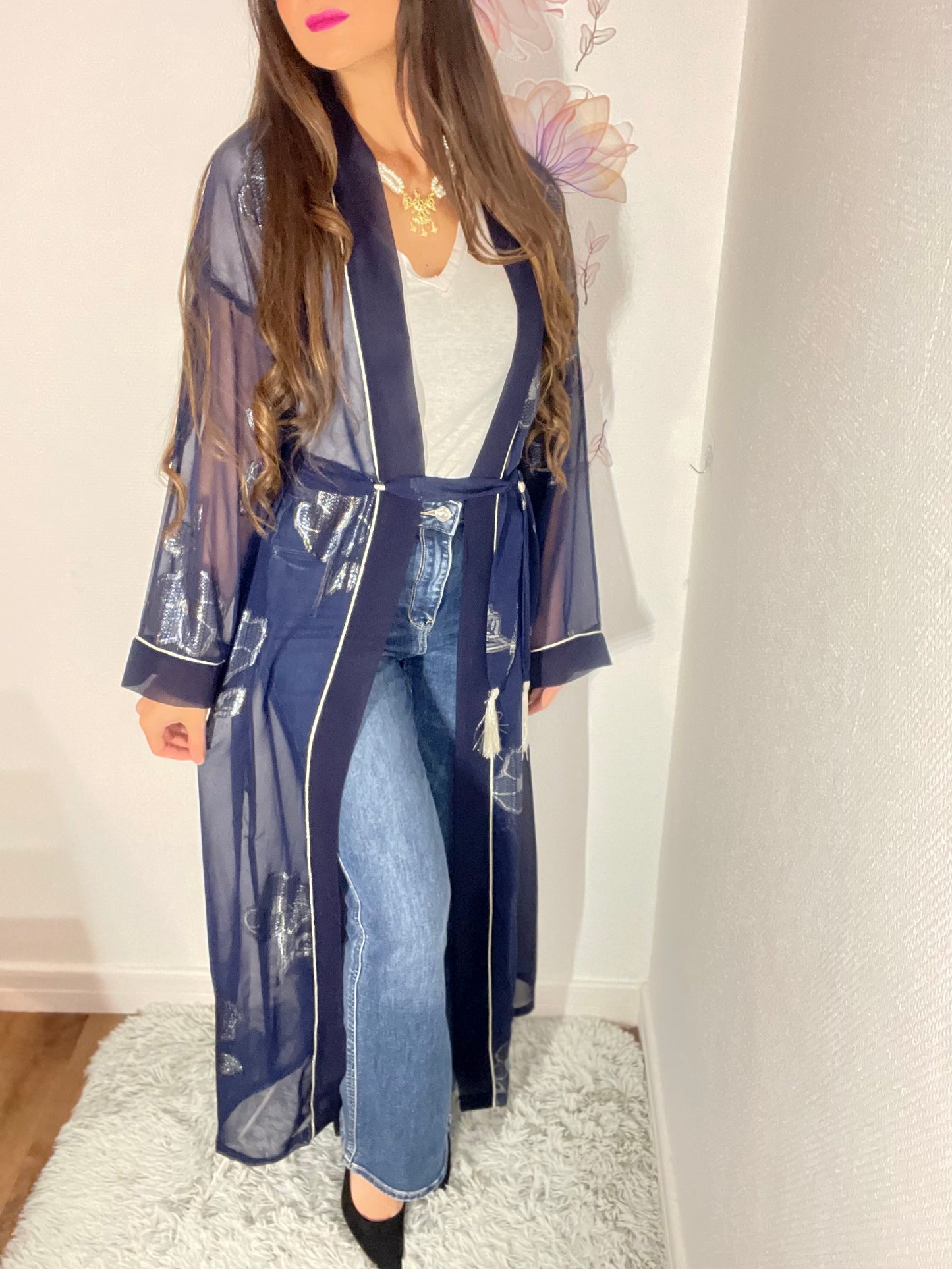 Kimono "Tlija" bleu