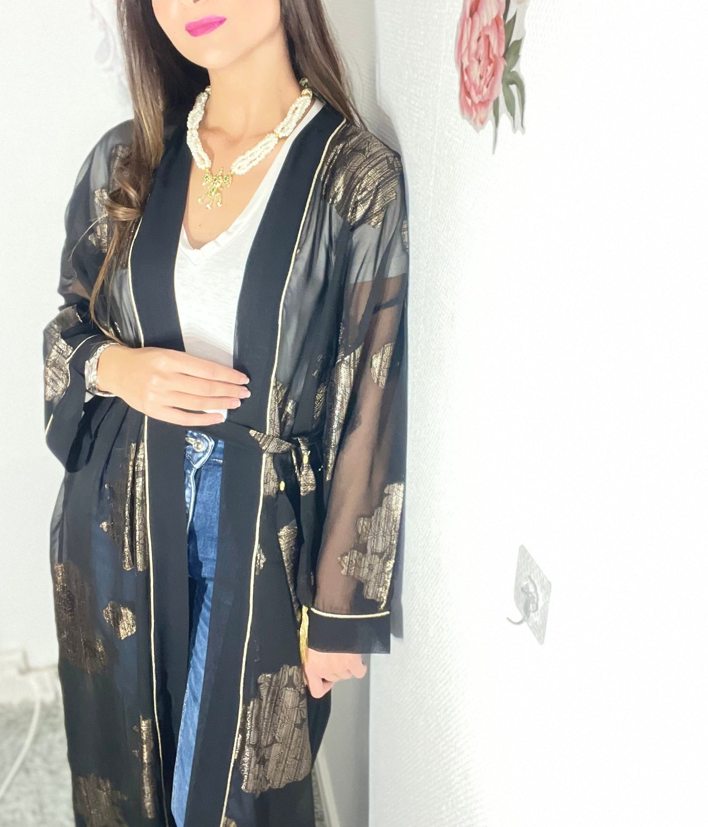 Kimono "Tlija" noir