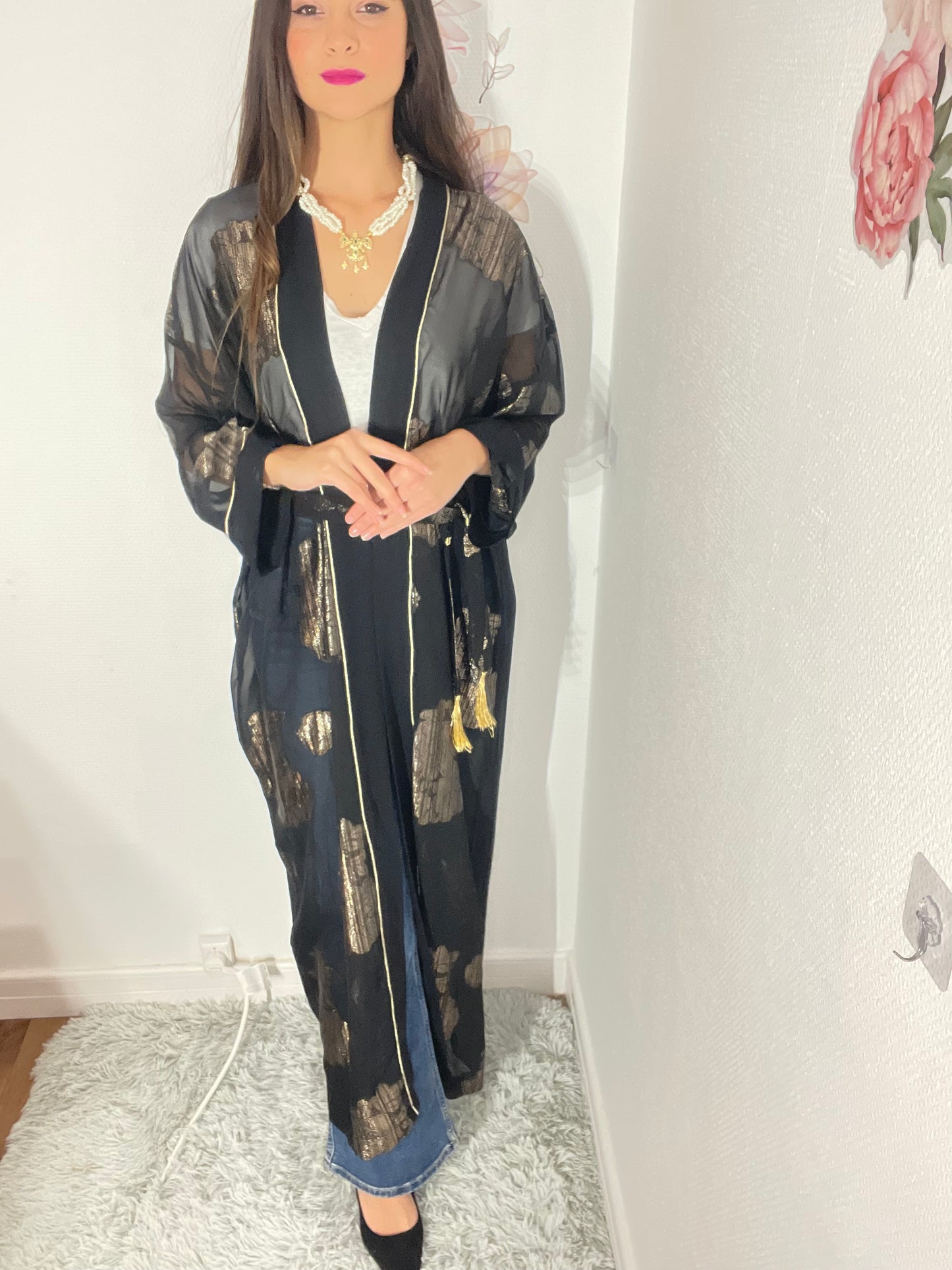 Kimono "Tlija" noir