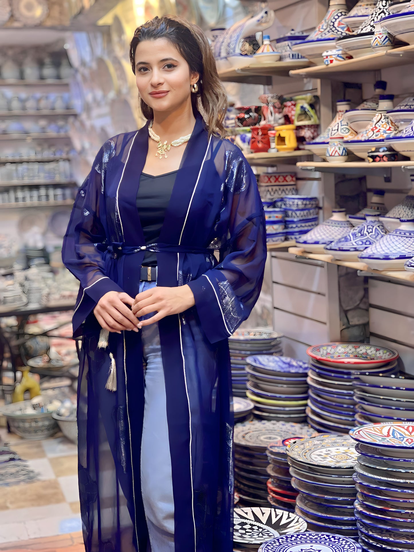 Kimono "Tlija" bleu